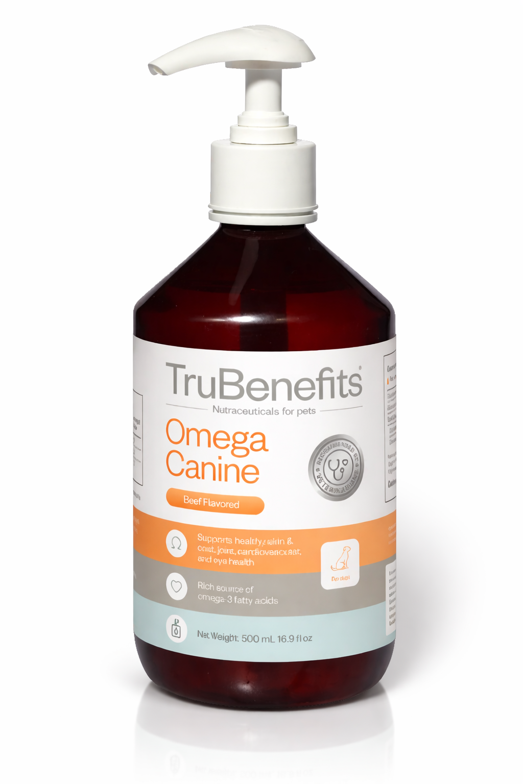 Omega Canine supplement close-up shot Peak Therapeutics Canine Omega supplement for dogs - beef flavor soft chew